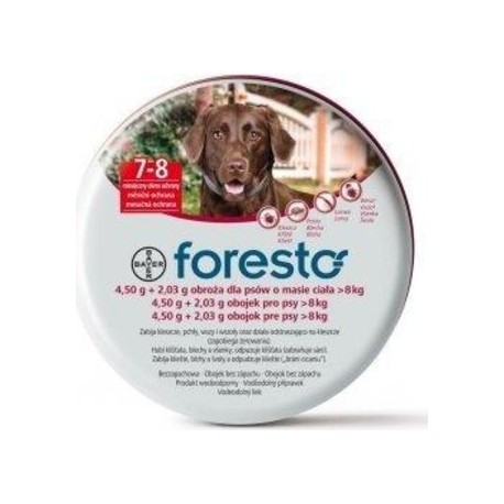 Foresto obroża przeciw kleszczom dla psów powyżej 8 kg